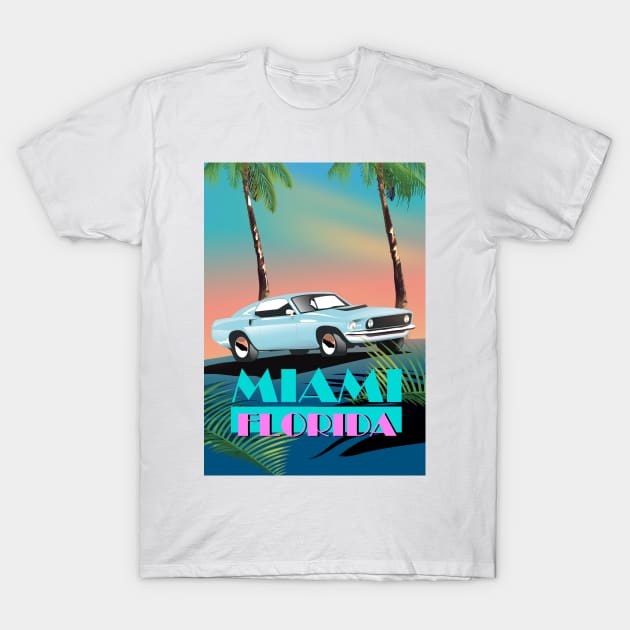 Miami Florida sportcar T-Shirt by nickemporium1